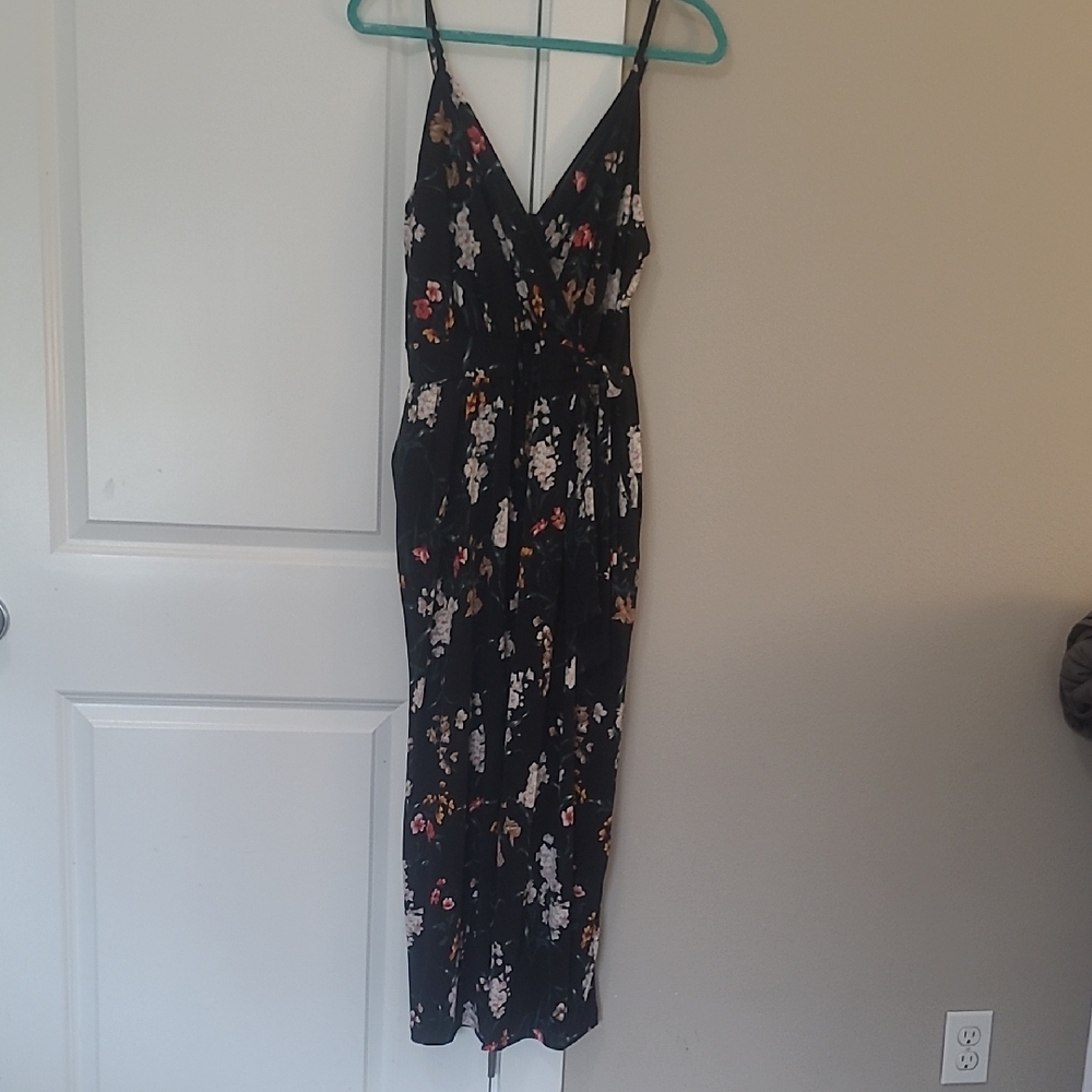 Floral Black Dress